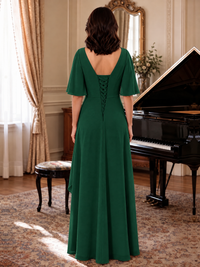 V-Neck Chiffon Lace Mother of the Bride Dresses