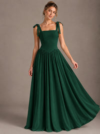 Square Neck A-Line Maxi Dress