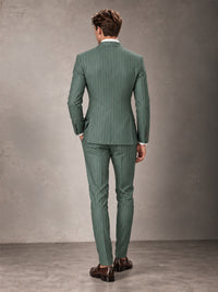 Double Breasted Pinstripe Men's Suit 2 Piece (Jacket & Pants) for Wedding & Formal Prom