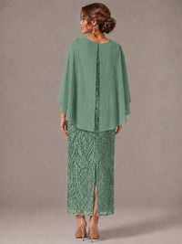 Light Blue Sequin 2 Pieces Mother of the Bride Dress