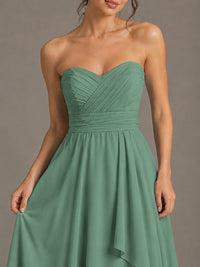 Strapless Ruffle A-Line Maxi Dress