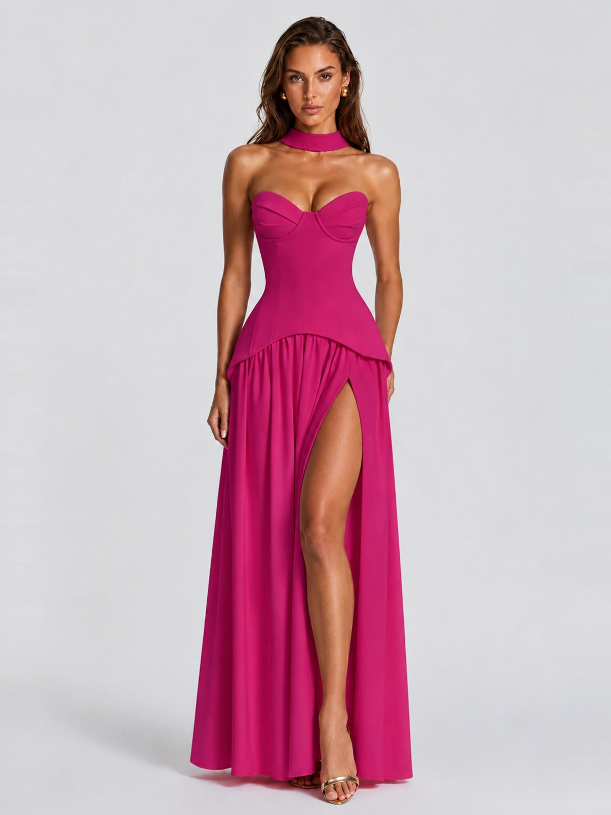 Strapless Sweetheart High Slit Prom & Formal Dress