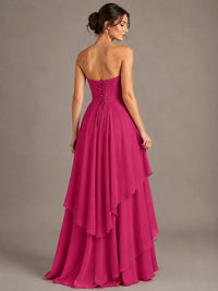 Strapless Ruffle A-Line Maxi Dress