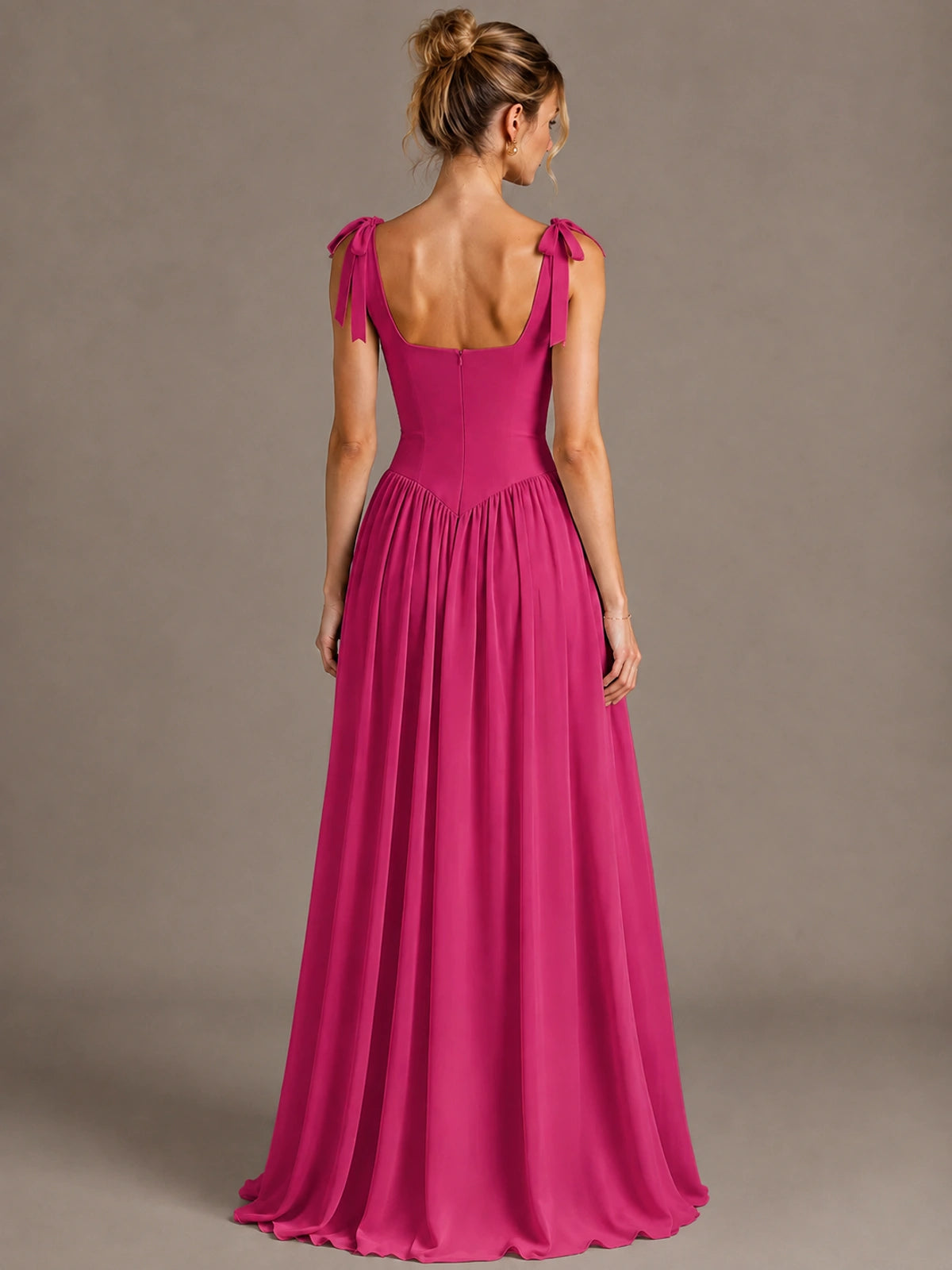 Square Neck A-Line Maxi Dress