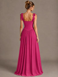 Square Neck A-Line Maxi Dress