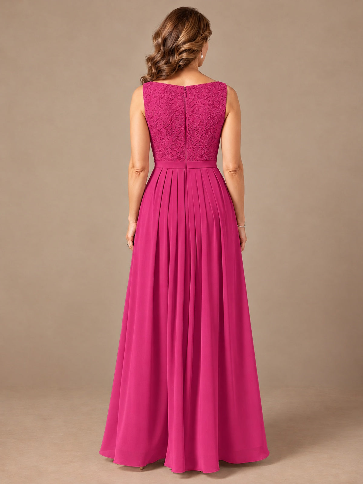 Blush Pink A-Line Mother of the Bride Dress with Lace Jacket and Ruffles
