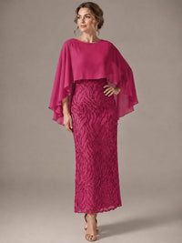 Light Blue Sequin 2 Pieces Mother of the Bride Dress