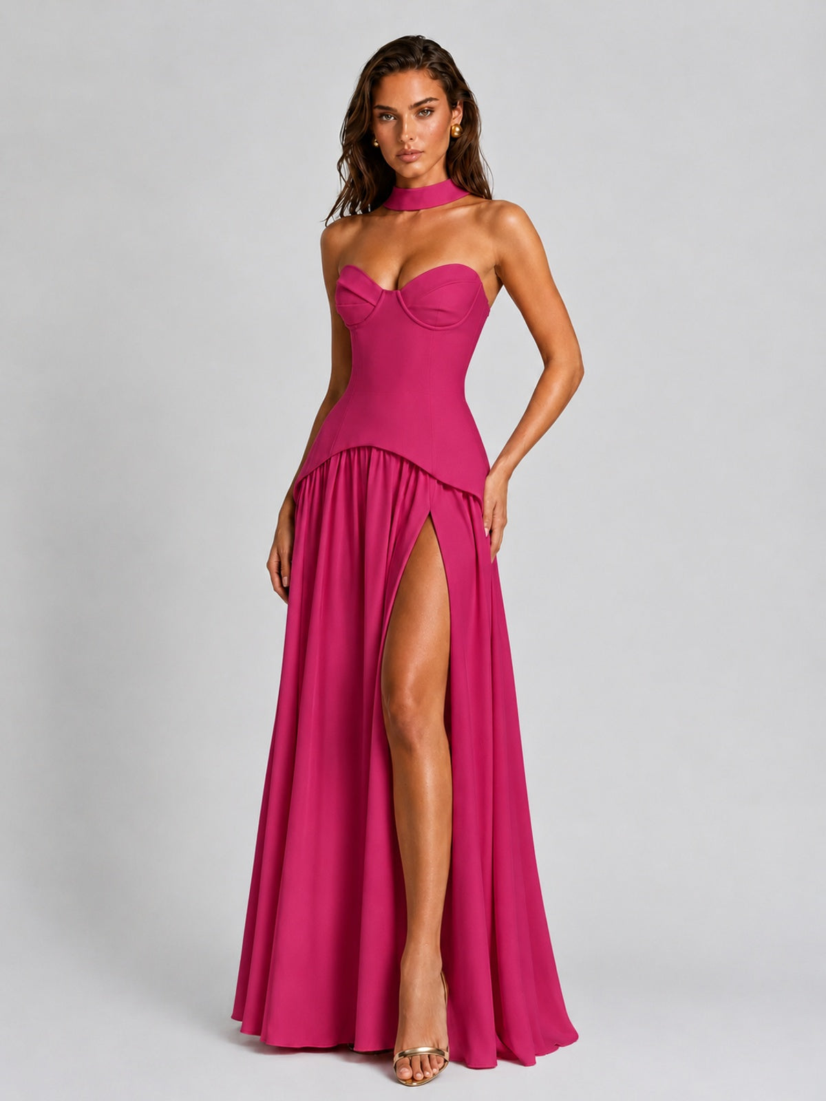 Strapless Sweetheart High Slit Prom & Formal Dress