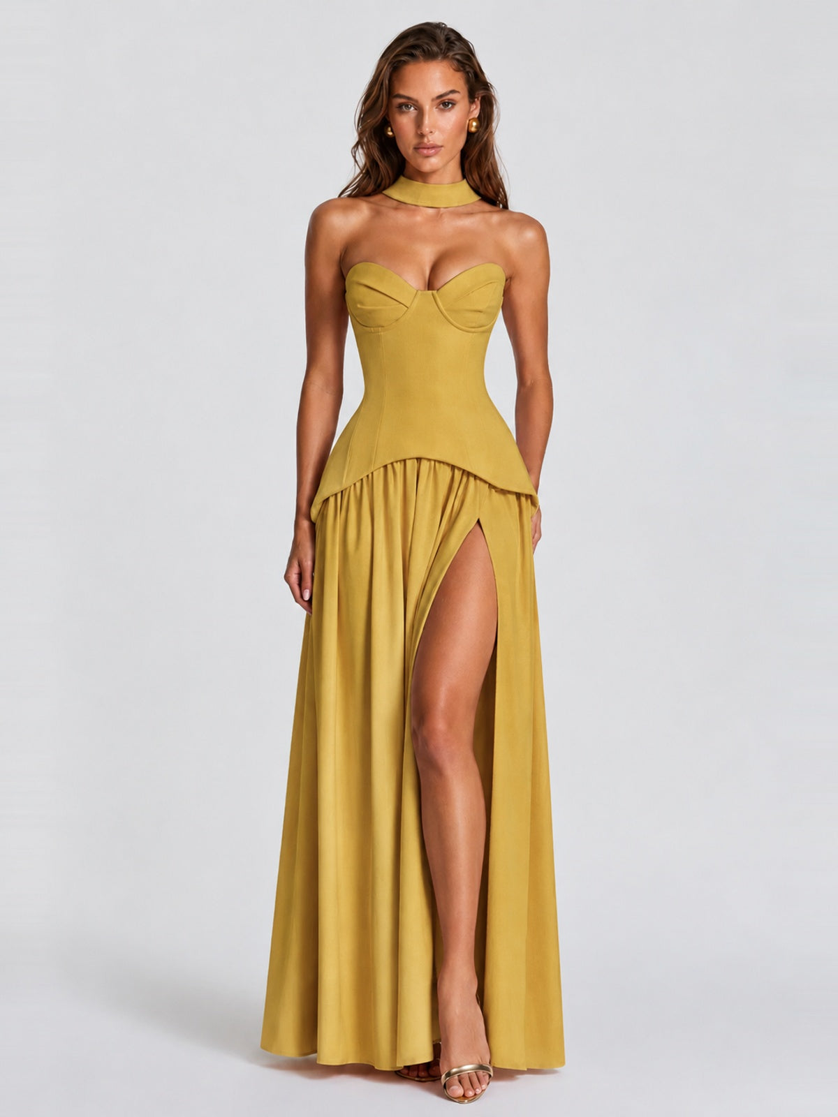 Strapless Sweetheart High Slit Prom & Formal Dress