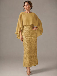 Light Blue Sequin 2 Pieces Mother of the Bride Dress