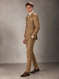Double Breasted Pinstripe Men's Suit 2 Piece (Jacket & Pants) for Wedding & Formal Prom
