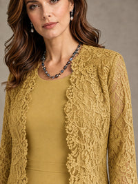 2-Piece Chiffon Mother of the Bride Dress with Lace Jacket