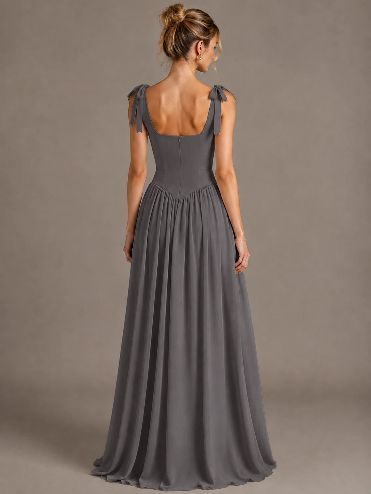 Square Neck A-Line Maxi Dress
