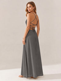 JOVELLEE Yellow Sweetheart Ruched Bust Chiffon Maxi Dress