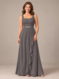 Blush Pink A-Line Mother of the Bride Dress with Lace Jacket and Ruffles