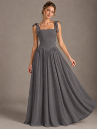 Square Neck A-Line Maxi Dress