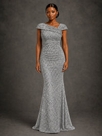 Sequin Off Shoulder Mermaid Prom Dress