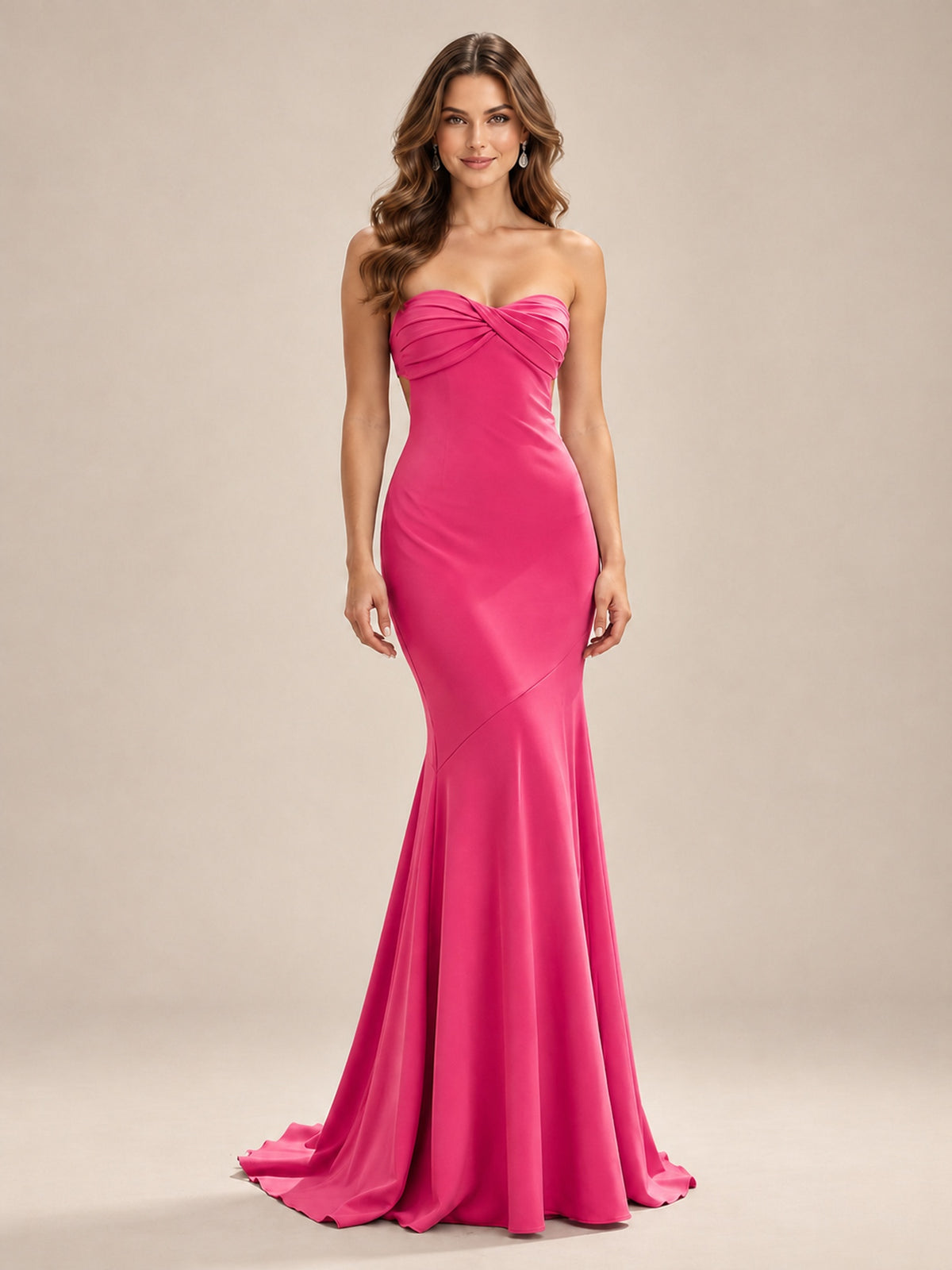 Light Blue Strapless Sweetheart Mermaid Prom Dress with Pleated Bodice
