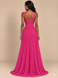 Butter Yellow Pleated Cutout Maxi Dress