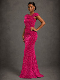 Sequin Off Shoulder Mermaid Prom Dress