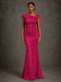 Sequin Off Shoulder Mermaid Prom Dress