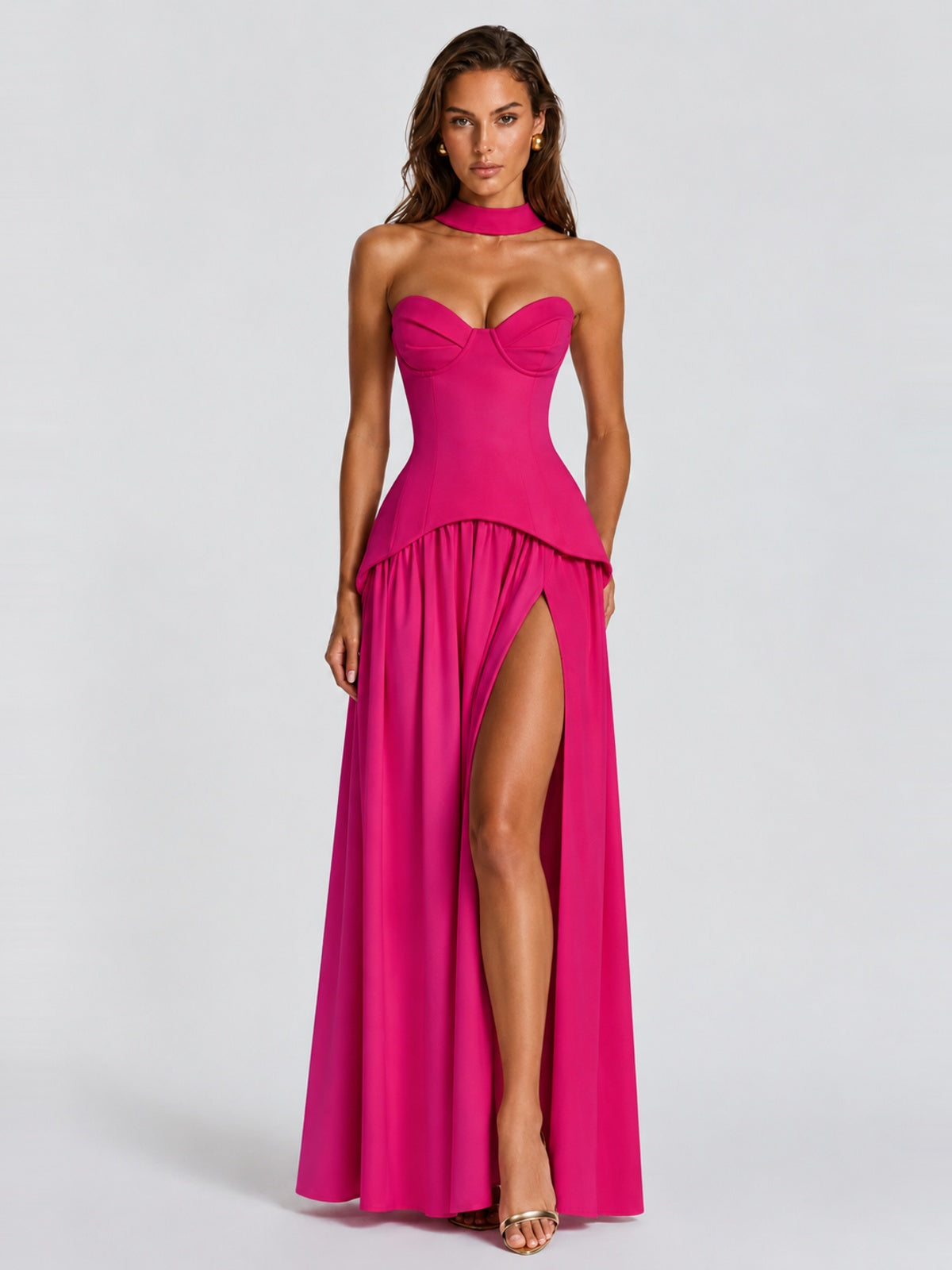 Strapless Sweetheart High Slit Prom & Formal Dress