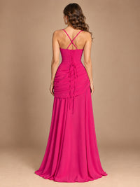 Butter Yellow Square Neck Ruched A-Line Prom Dress