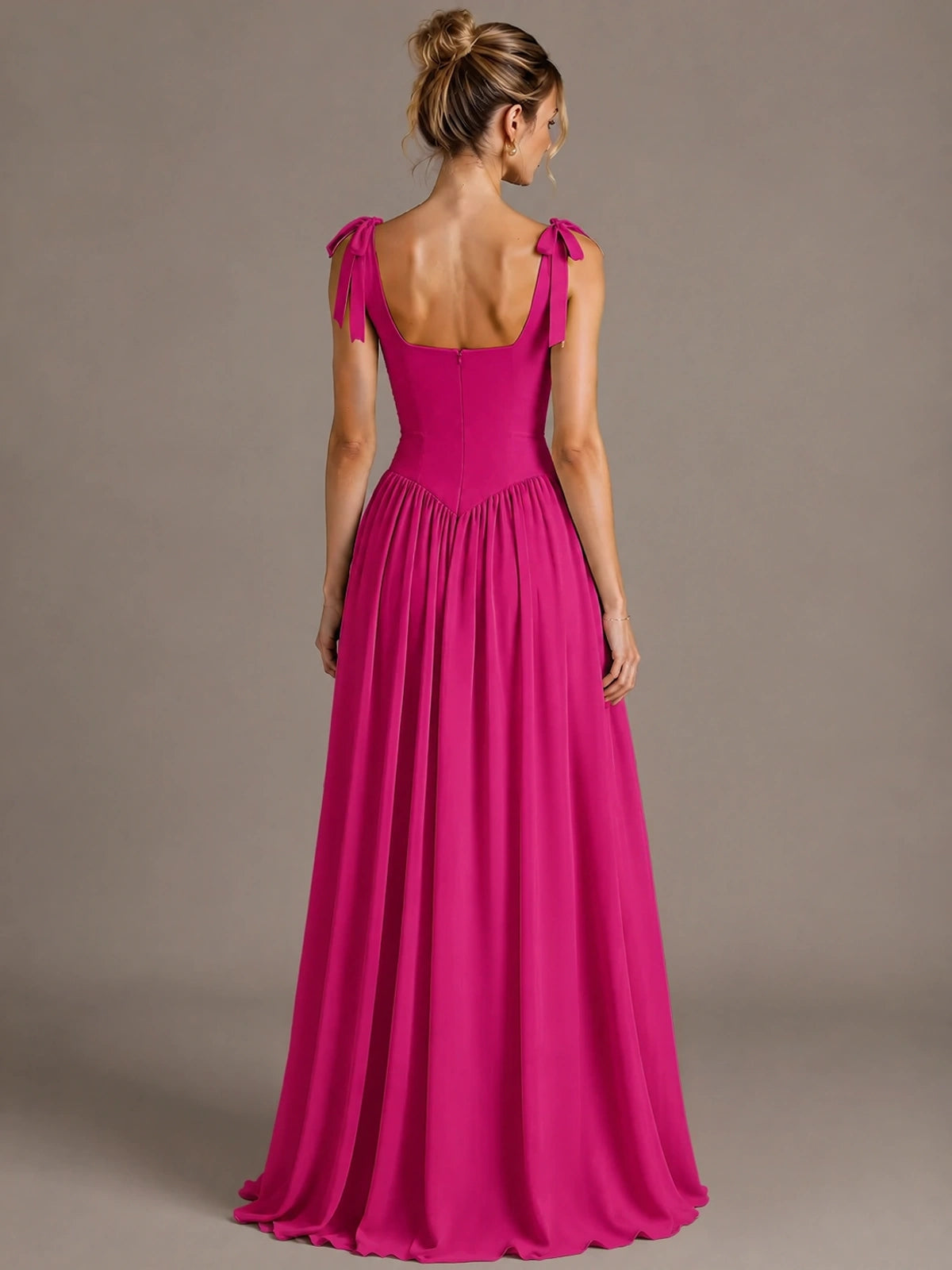 Square Neck A-Line Maxi Dress