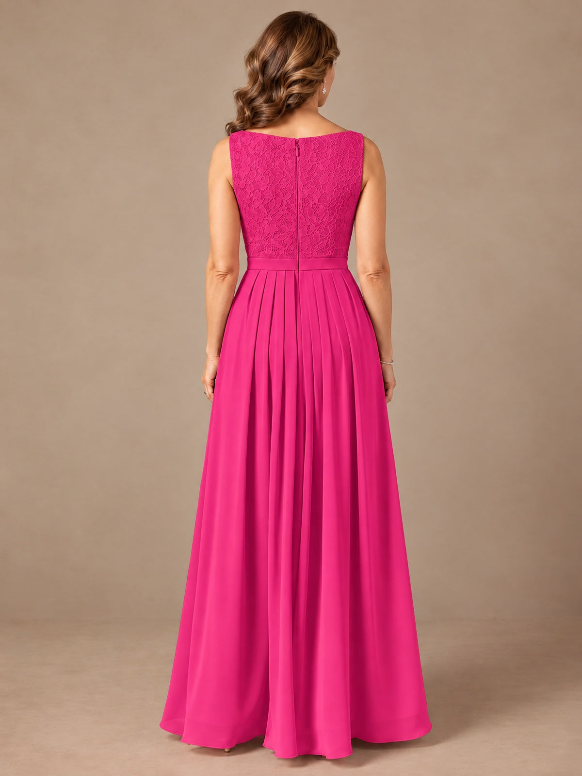 Blush Pink A-Line Mother of the Bride Dress with Lace Jacket and Ruffles