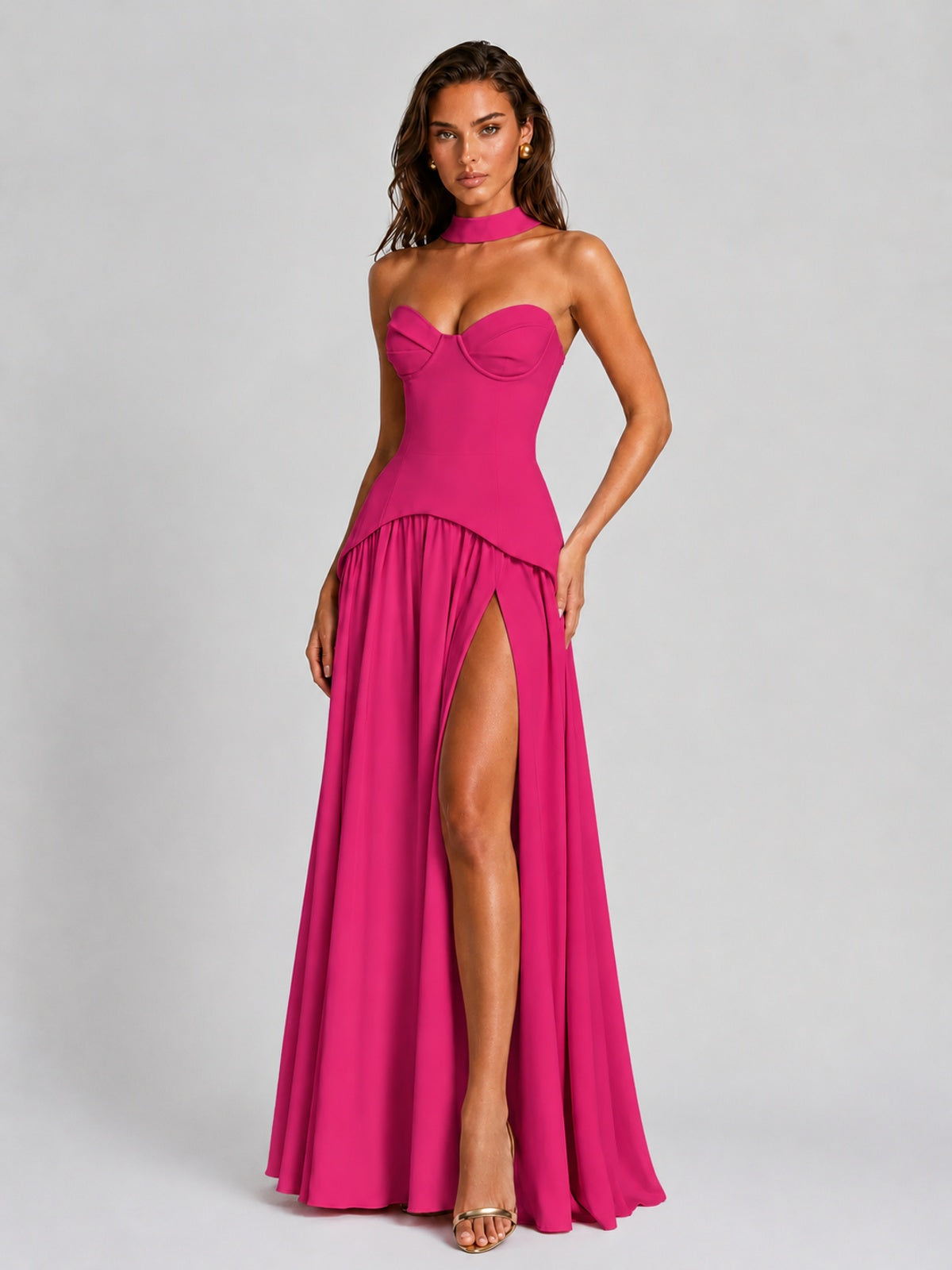 Strapless Sweetheart High Slit Prom & Formal Dress