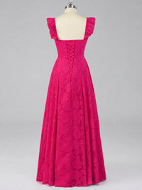 Jacquard Square Neck A-Line Maxi Dress