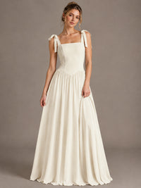 Square Neck A-Line Maxi Dress