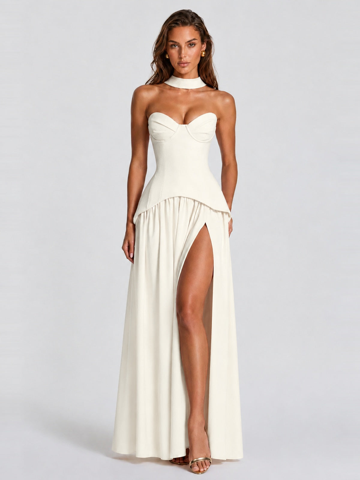 Strapless Sweetheart High Slit Prom & Formal Dress