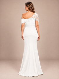 One Shoulder Chiffon Mother of The Bride Dress