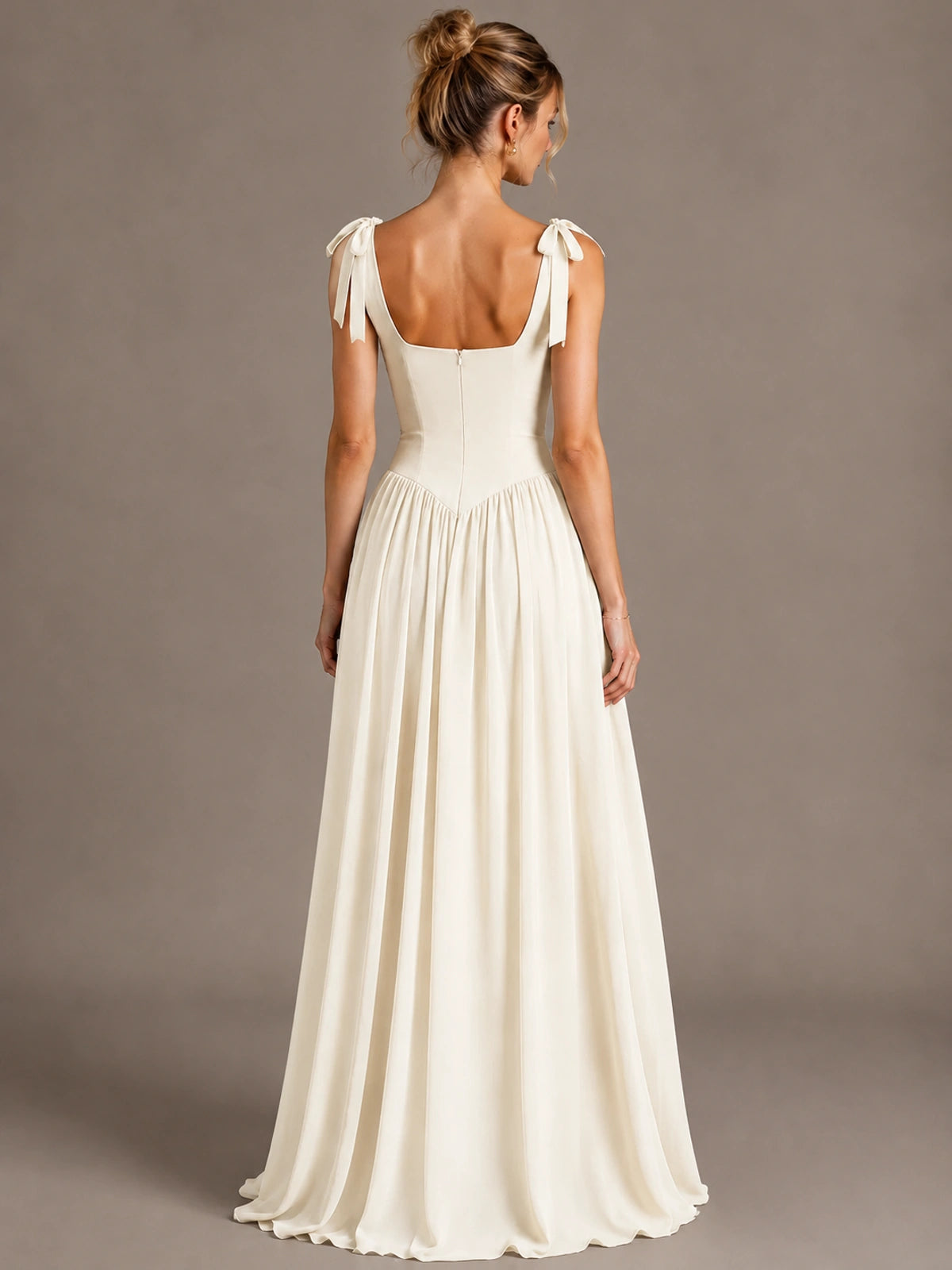 Square Neck A-Line Maxi Dress
