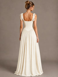 Square Neck A-Line Maxi Dress