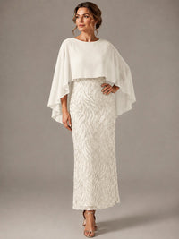 Light Blue Sequin 2 Pieces Mother of the Bride Dress
