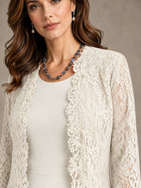 2-Piece Chiffon Mother of the Bride Dress with Lace Jacket