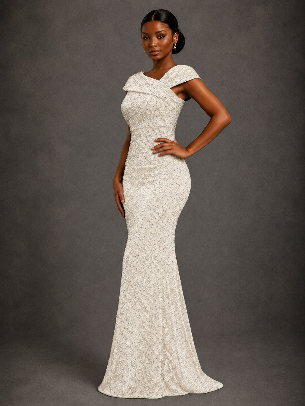 Sequin Off Shoulder Mermaid Prom Dress