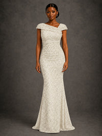 Sequin Off Shoulder Mermaid Prom Dress