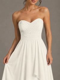 Strapless Ruffle A-Line Maxi Dress