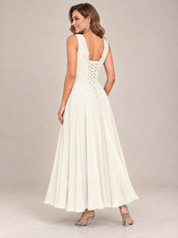 Dusty Blue Floral Lace Chiffon Mother of the Bride Dress with Jacket