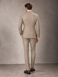Double Breasted Pinstripe Men's Suit 2 Piece (Jacket & Pants) for Wedding & Formal Prom