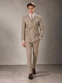 Double Breasted Pinstripe Men's Suit 2 Piece (Jacket & Pants) for Wedding & Formal Prom
