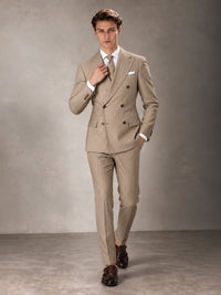 Double Breasted Pinstripe Men's Suit 2 Piece (Jacket & Pants) for Wedding & Formal Prom