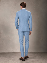 Double Breasted Pinstripe Men's Suit 2 Piece (Jacket & Pants) for Wedding & Formal Prom