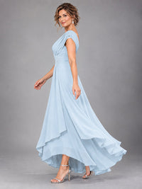 Cap Sleeve Chiffon A-Line Mother of the Bride Dress