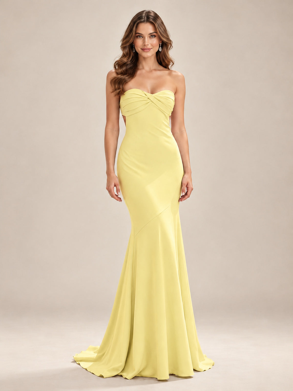 Light Blue Strapless Sweetheart Mermaid Prom Dress with Pleated Bodice