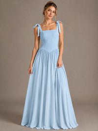 Square Neck A-Line Maxi Dress
