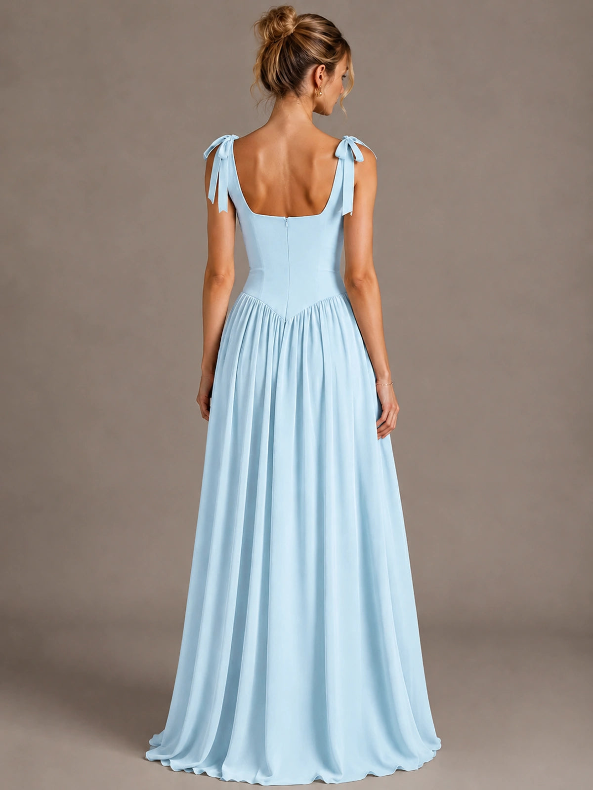 Square Neck A-Line Maxi Dress